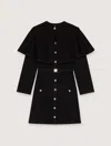 Maje 2-in-1 Knit Dress & Removable Cape In Black