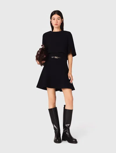 Maje Robe 2en1 En Tweed In Blue