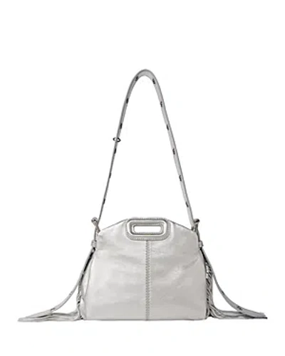 Maje 224 Miss M Mini Metallic Bag In Silver