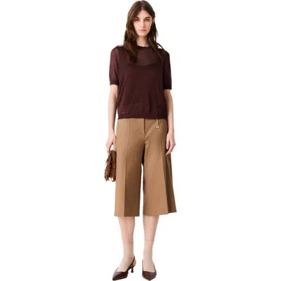 Maje 2-in-1 Sweater In Brown