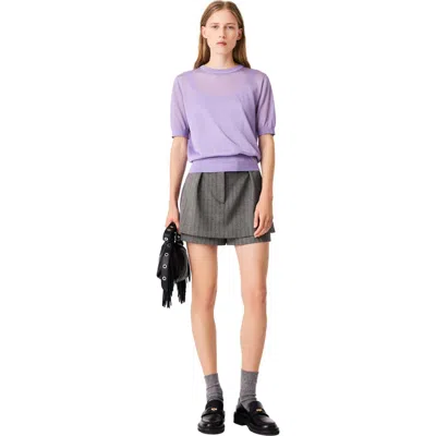 Maje 2-in-1 Sweater In Purple