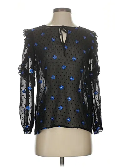 Pre-owned Maje 3/4 Sleeve Blouse In Black