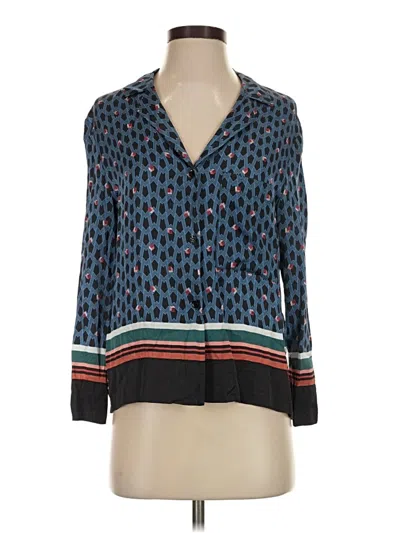 Pre-owned Maje 3/4 Sleeve Blouse In Blue
