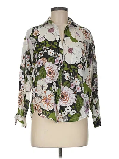 Pre-owned Maje 3/4 Sleeve Blouse In Green