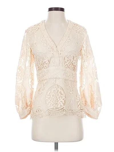 Pre-owned Maje 3/4 Sleeve Blouse In Ivory
