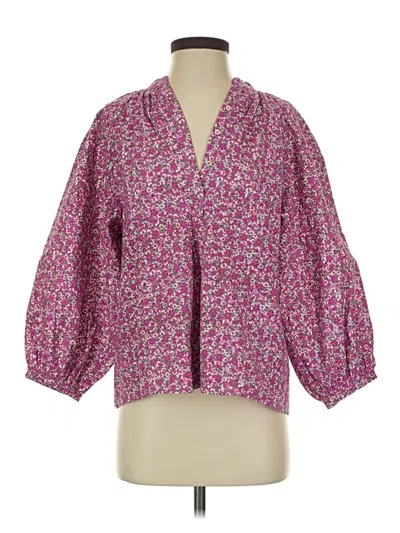 Pre-owned Maje 3/4 Sleeve Blouse In Purple