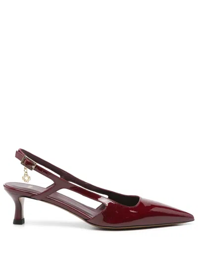 Maje 60mm Slingback Pumps In Brown