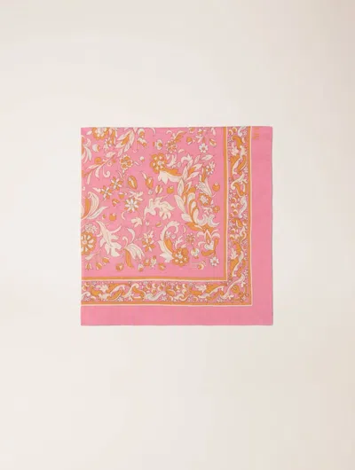 Maje 65 X 65 Floral Print Scarf In Rose
