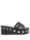 Maje 65mm Stud-detailed Mules In Black