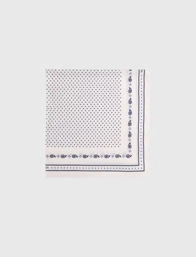 Maje 90x90 Printed Silk Scarf In Sand