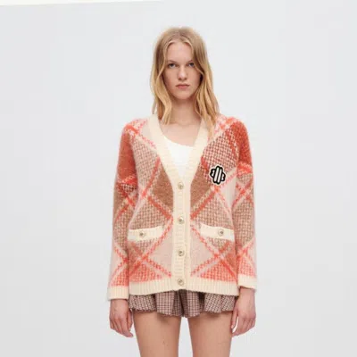 Maje Woman Cardigan Coral Size 1 Polyamide, Acrylic, Mohair Wool, Elastane In Red