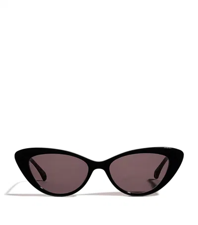 Maje Acetate Cat Eye Sunglasses In Black