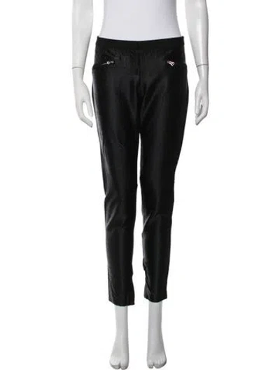 Pre-owned Maje Acetate Straight Leg Pants In Black