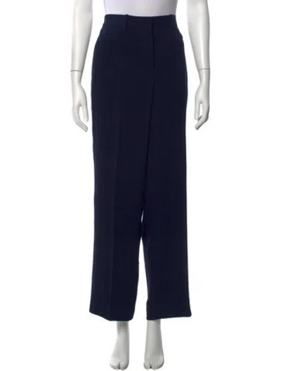 Pre-owned Maje Acetate Straight Leg Pants In Blue