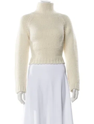 Pre-owned Maje Alpaca Turtleneck Sweater In Neutral