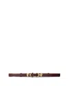 Maje Amor Croc Embossed Belt In Burgundy