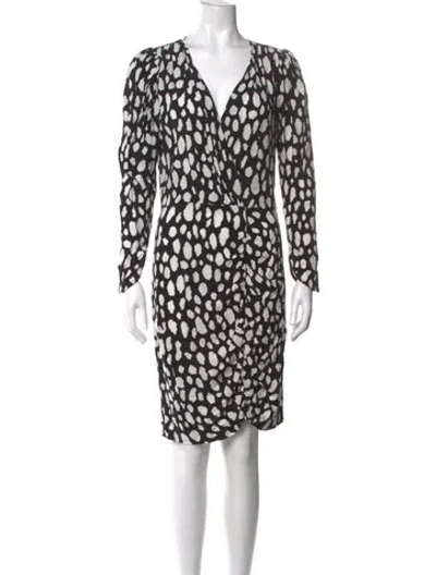 Pre-owned Maje Animal Print Knee-length Dress In Multi