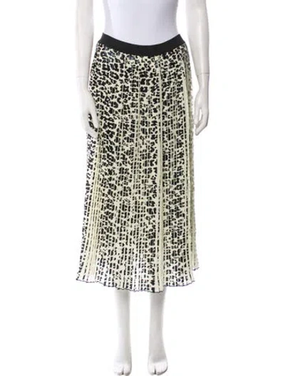 Pre-owned Maje Animal Print Midi Length Skirt In Neutral