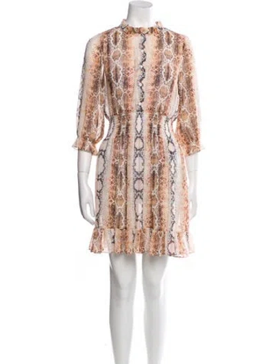 Pre-owned Maje Animal Print Mini Dress In Multi
