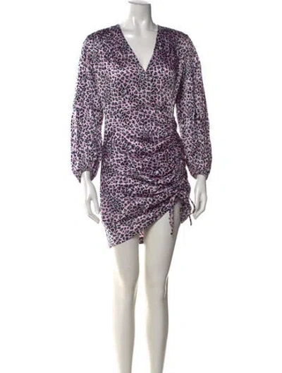 Pre-owned Maje Animal Print Mini Dress In Multicolor
