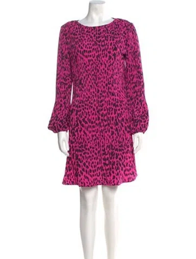 Pre-owned Maje Animal Print Mini Dress In Pink