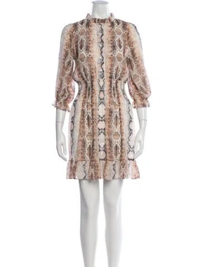 Pre-owned Maje Animal Print Mini Dress In Pink