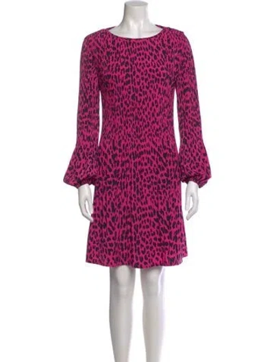 Pre-owned Maje Animal Print Mini Dress W/ Tags In Pink