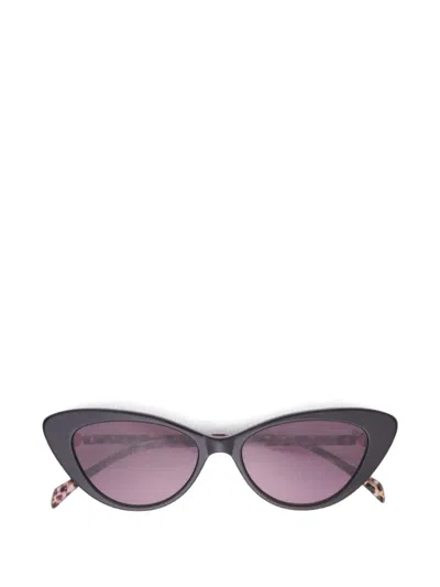 Maje Animal-print Cat-eye Sunglasses In Black