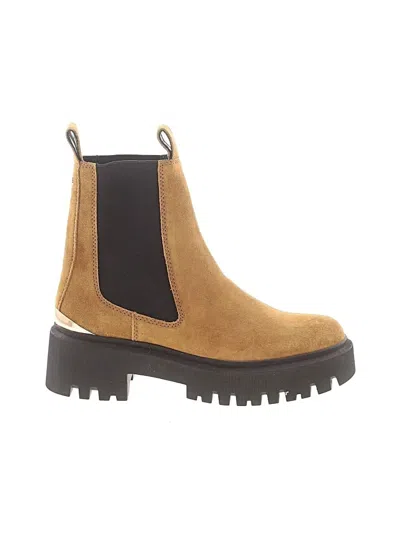 Pre-owned Maje Ankle Boots In Tan