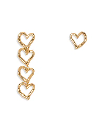 MAJE ASYMMETRIC HEART EARRINGS, 0.6L & 2.2L