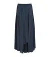 Maje Asymmetric Midi Skirt In Blue