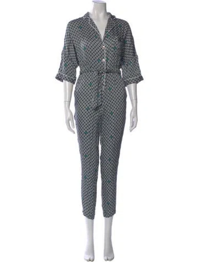 Pre-owned Maje Baby Cashmere Printed Jumpsuit In Multi