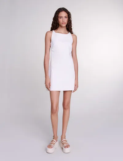 Maje Backless Dress For Spring/summer In White