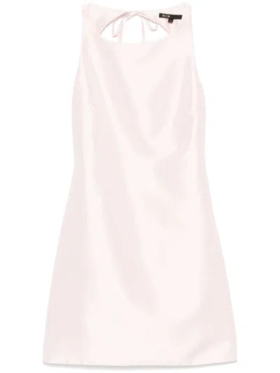 Maje Backless Mini Dress In Pink