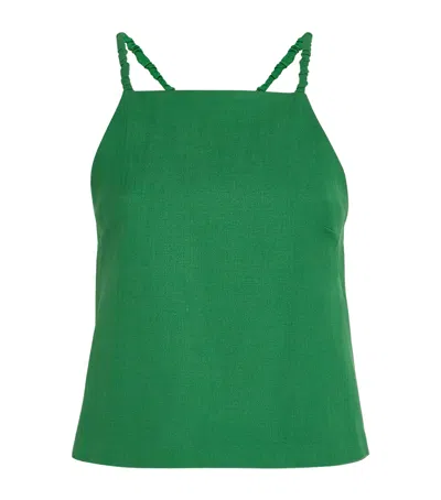 Maje Backless Sleeveless Top In Green