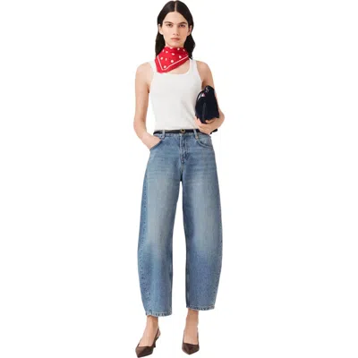 Maje Balloon Jeans In Blue
