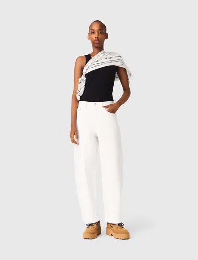 Maje Balloon Jeans In White