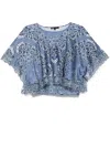 Maje Flowing Patterned Top In Blue