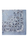 Maje Bandana Print Silk Scarf In Blue Bandana Print