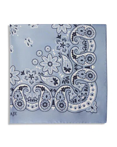 Maje Bandana Print Silk Scarf In Bleu Bandana Print