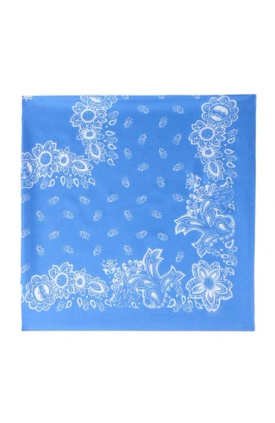 Maje Bandana Print Silk Scarf In Blue
