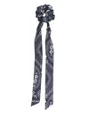 Maje Bandana-print Silk Scrunchie In Black