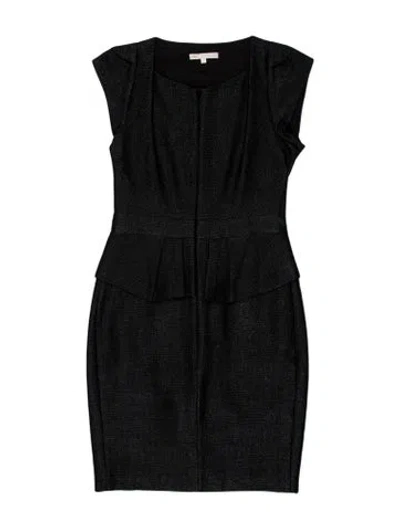 Pre-owned Maje Bateau Neckline Mini Dress In Multi