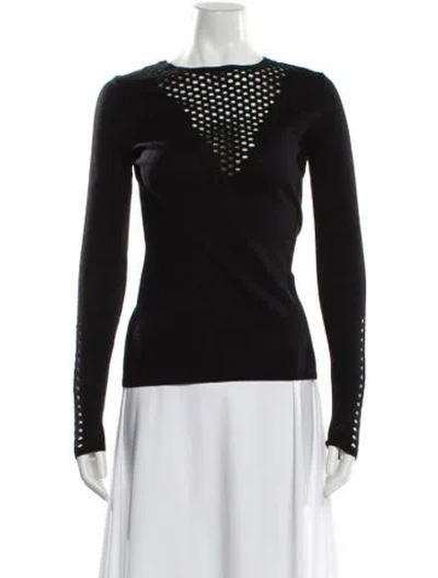 Pre-owned Maje Bateau Neckline Sweater In Black