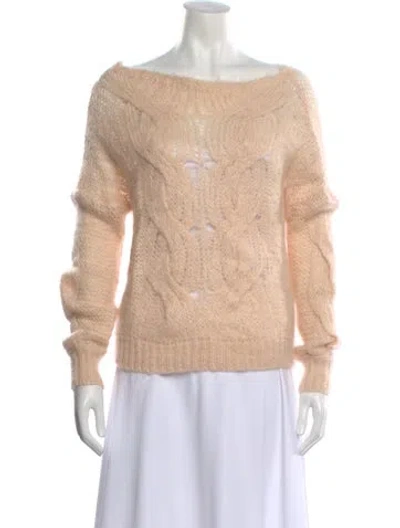 Pre-owned Maje Bateau Neckline Sweater In Neutral