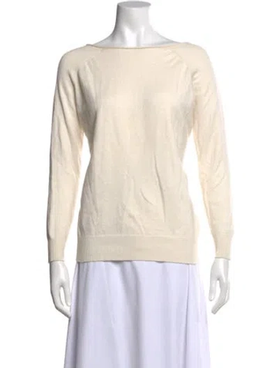 Pre-owned Maje Bateau Neckline Sweater In Neutral
