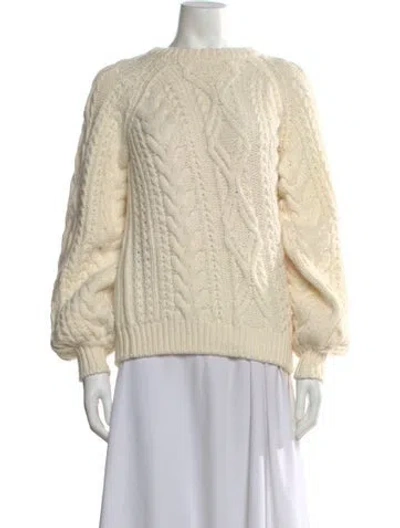 Pre-owned Maje Bateau Neckline Sweater In White