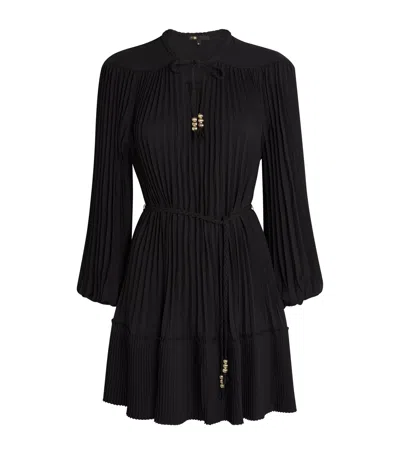 Maje Bead-detail Mini Dress In Black