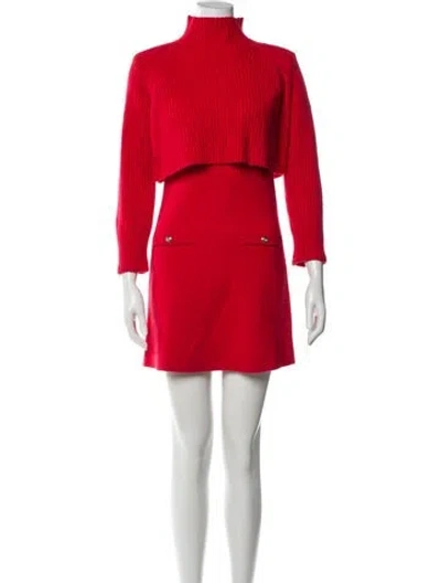 Pre-owned Maje Beaded Accents Dress Set In Orange