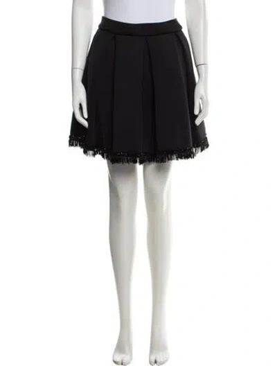 Pre-owned Maje Beaded Accents Mini Skirt In Black